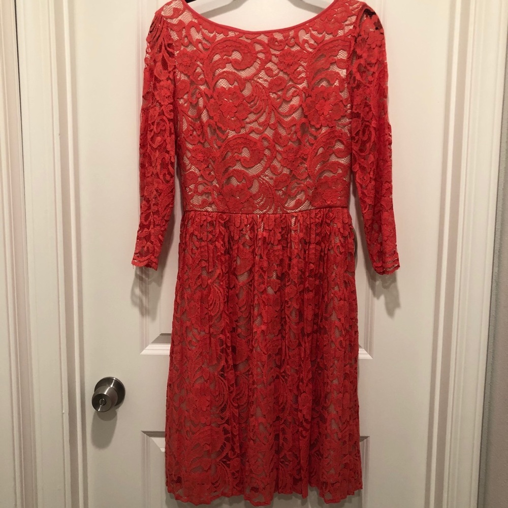 Coral Lace Dress